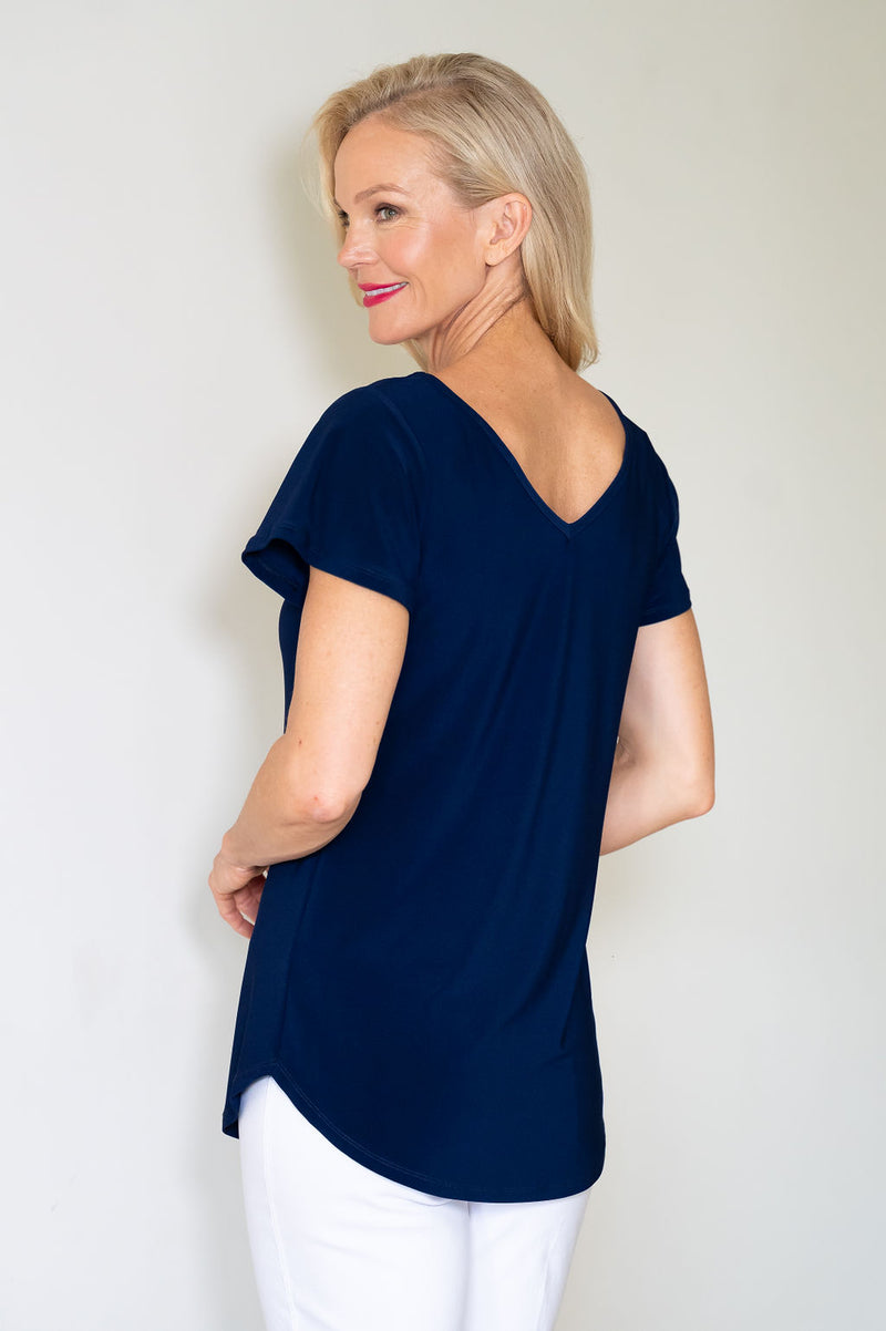 5249 Two Way Top - Navy
