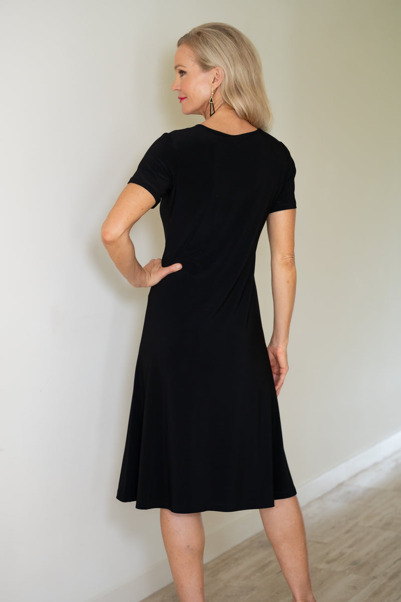 5279 Crystal S/S Dress - Black