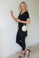 4560 Short Crystal Tight - Black