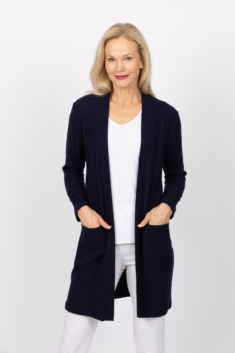 5336 Dyna Knit Pocket Cardigan - Navy/Ink