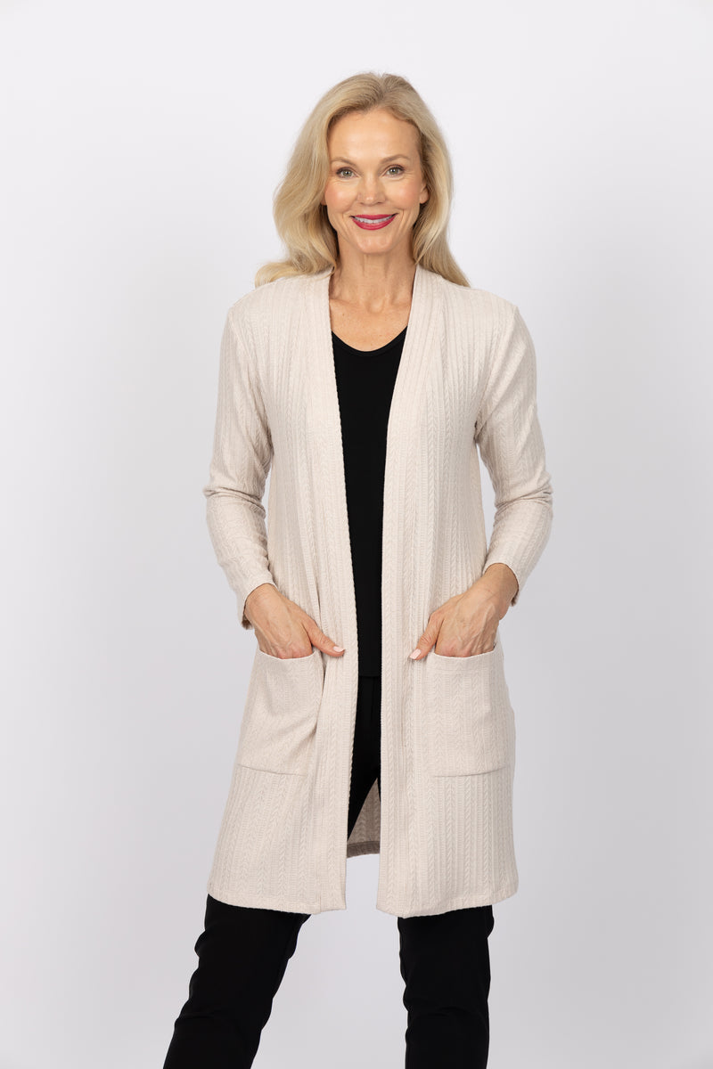 5336 Dyna Knit Pocket Cardigan - Sand