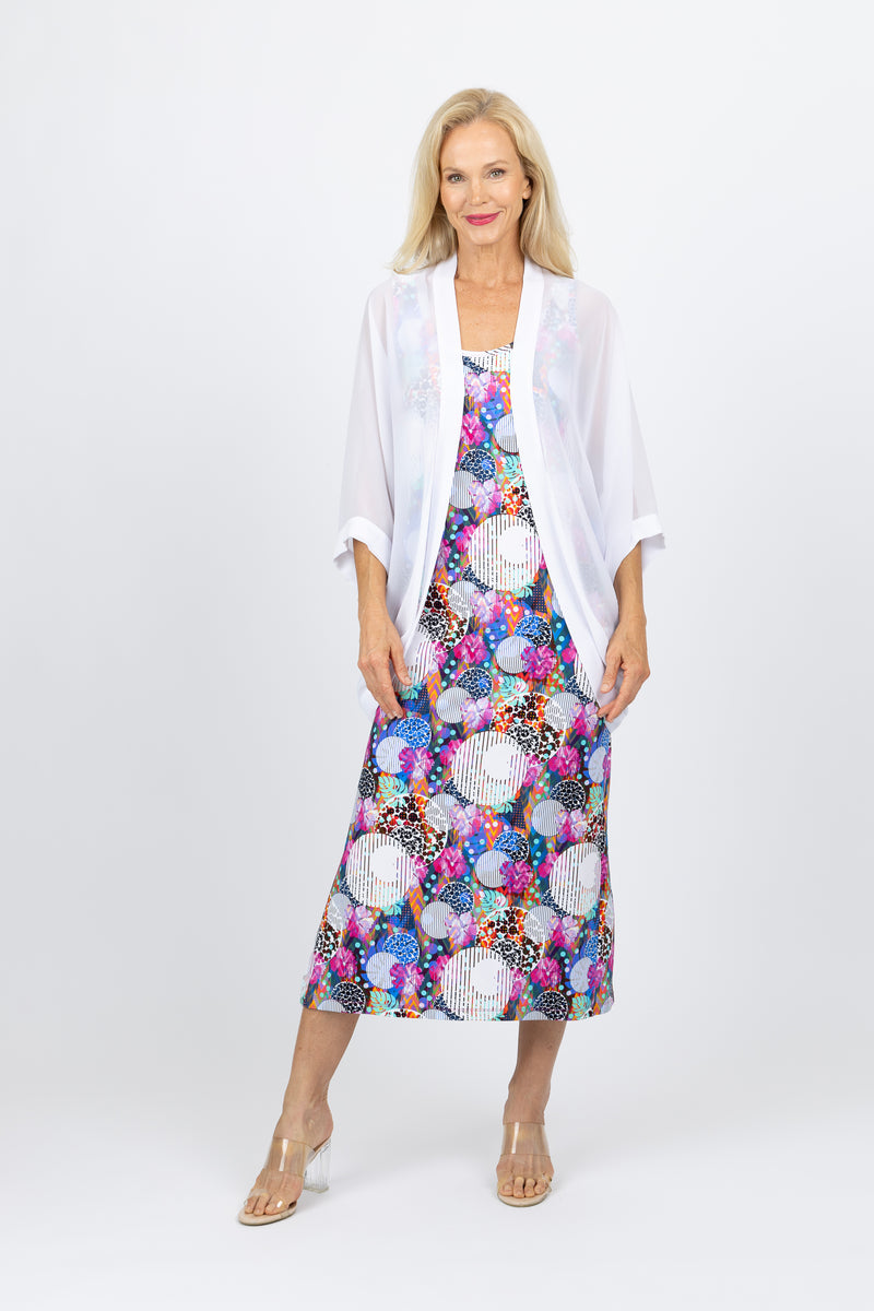 5328 Kimono Cardi - Chevy White