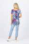 5249 Two Way Top - Pink Leaf