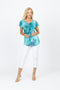 5221  Frill Top -   Aqua