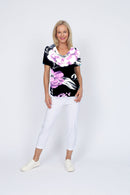 4236E Sorento Short Sleeve Raglan - Lavender Flower