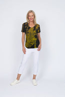 4236E Sorento Short Sleeve Raglan - Black Gold