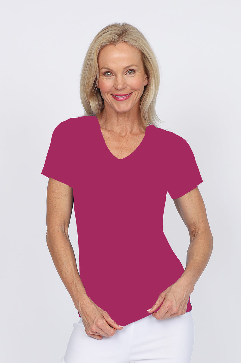 4236E Sorento Short Sleeve Raglan - Fusia