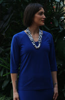 4237e Sorento 3/4 Raglan - Cobalt