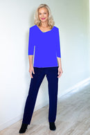 4237e Sorento 3/4 Raglan - Cobalt