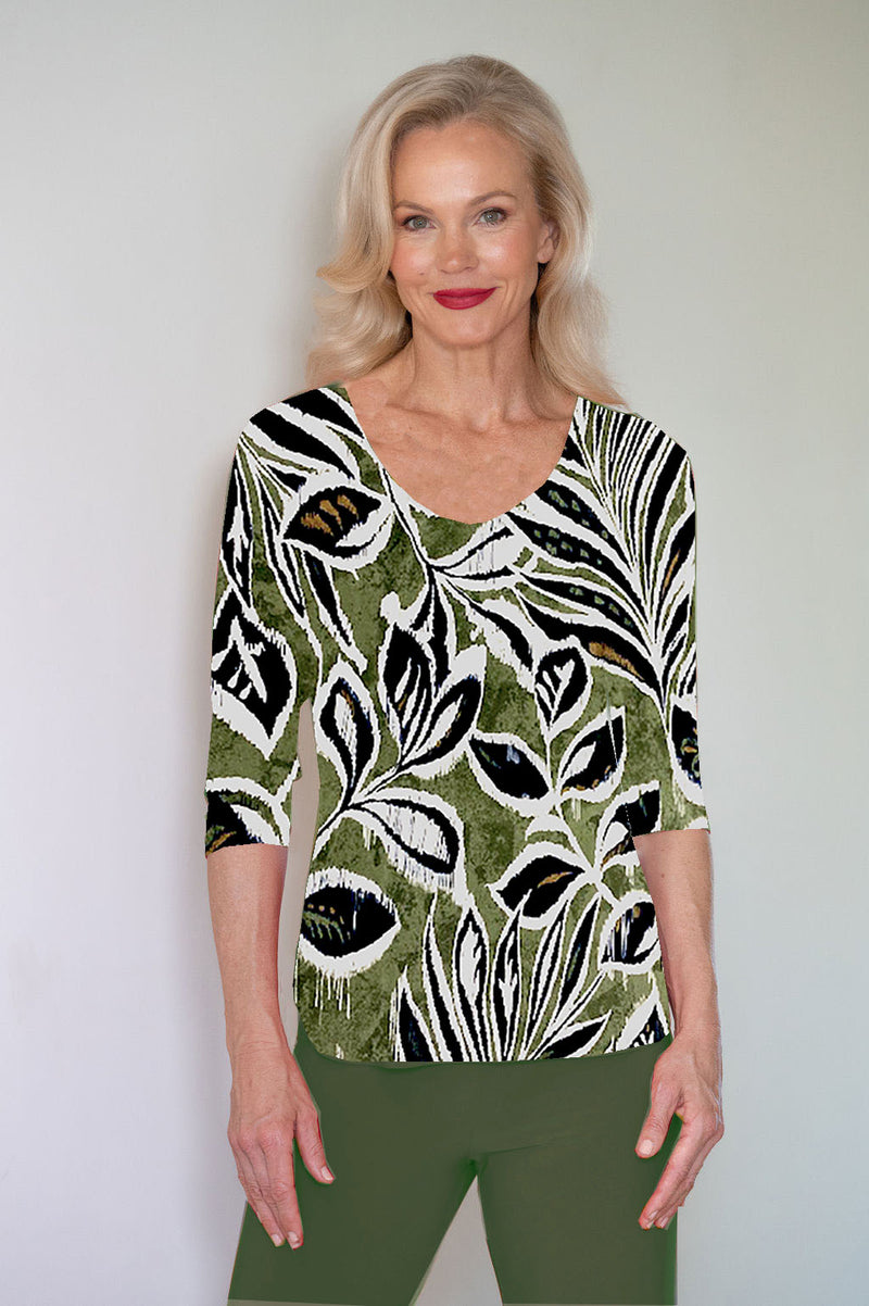 4237e Sorento 3/4 Raglan - Earth