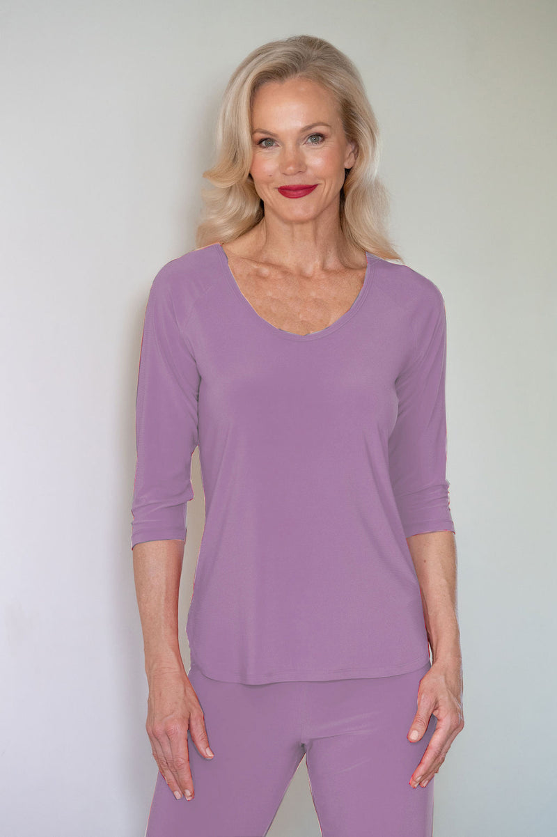 4237e Sorento 3/4 Raglan - Lavender