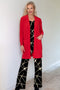 4265E Pocket Cardigan - Red