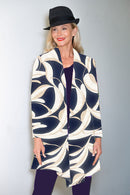 4269E Drape Cardi - Navy Swirl
