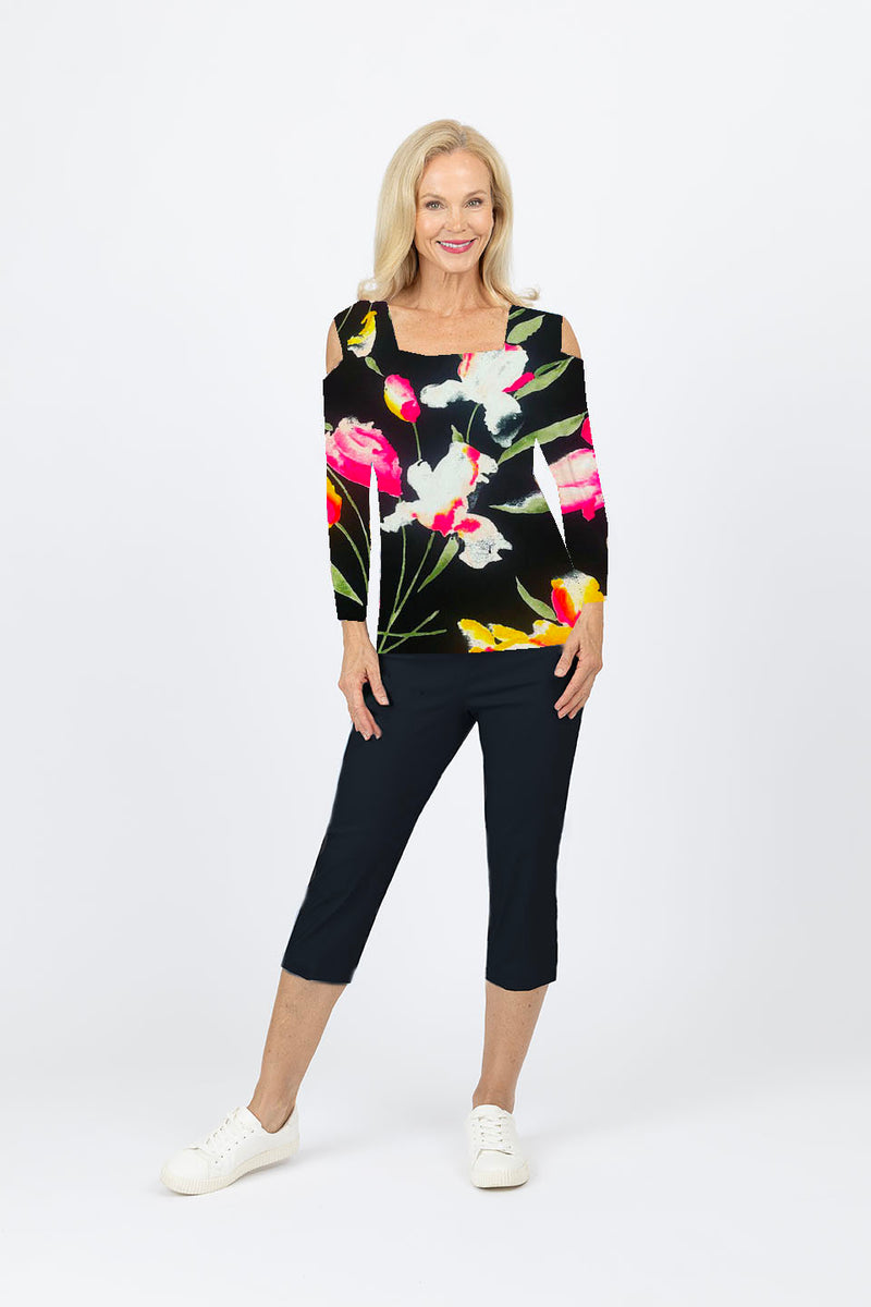 4329 Cutaway Top - Flowers