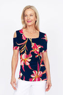 4329 Cutaway Top - New Flower