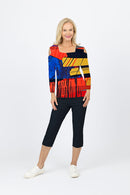 4329 Cutaway Top - Geometric