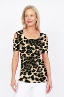 4329 Cutaway Top - Leopard