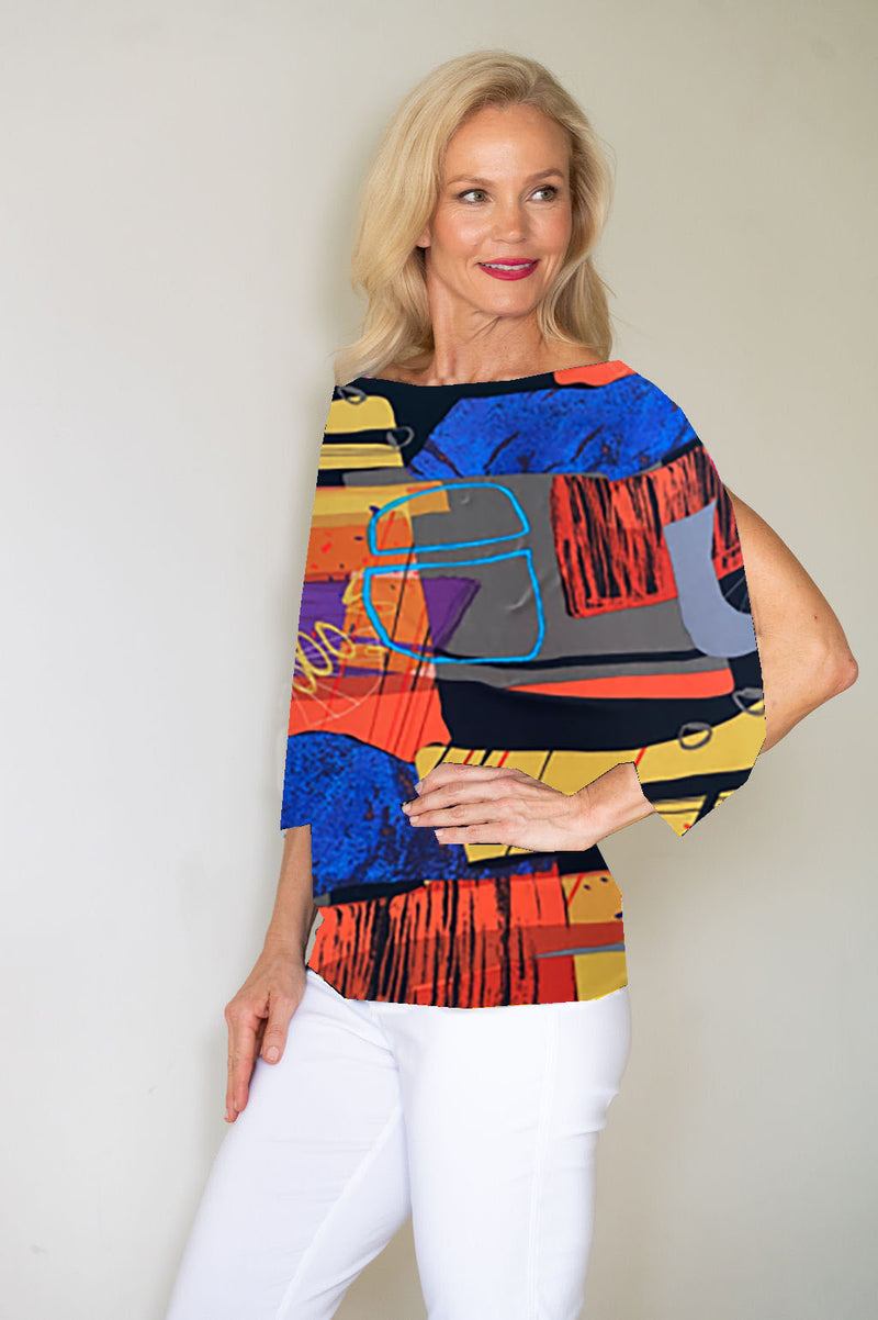 4488 Dolman Top - Geometric