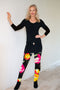 4267E 3/4 sleeve Tunic - Black