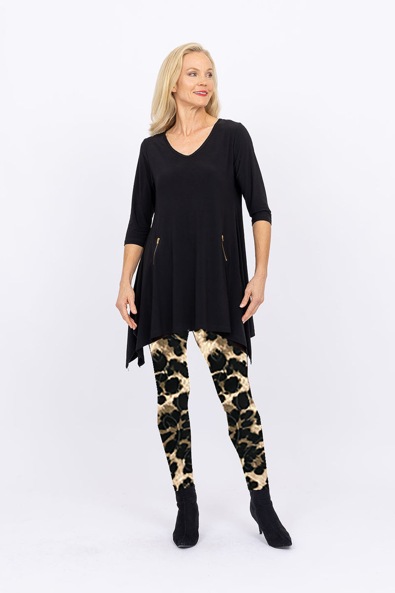 4916 Zip Dress - Black