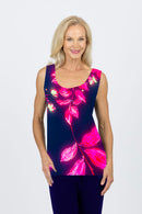 5024 Basic singlet - Pink/Navy Lily