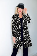 5042 Pocket Cardigan - Blk/Wht Spot