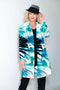 5042 Pocket Cardigan - Green Leaves