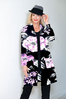 5042 Pocket Cardigan - Lavender Flowers