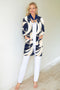 5042 Pocket Cardigan - Navy Swirl