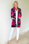 5042 Pocket Cardigan - Pink Flower