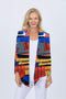 5064 Short Drape Cardi - Geometric