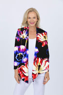 5064 Short Drape Cardi - Floral Spray