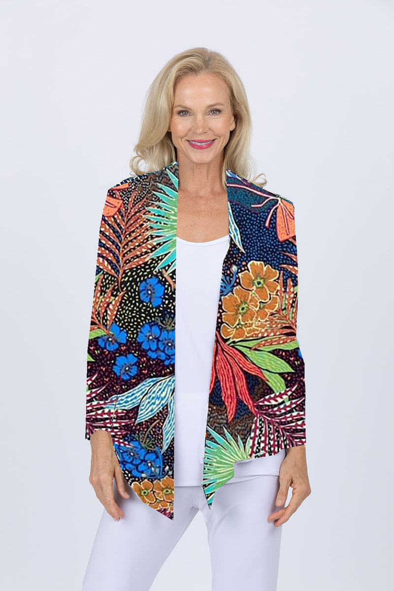 5064 Short Drape Cardi - Tropical