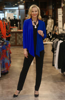 5064 Short Drape Cardi - Cobalt