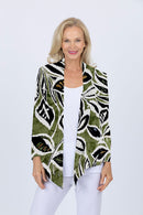 5064 Short Drape Cardi - Earth