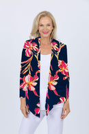 5064 Short Drape Cardi - New Flower