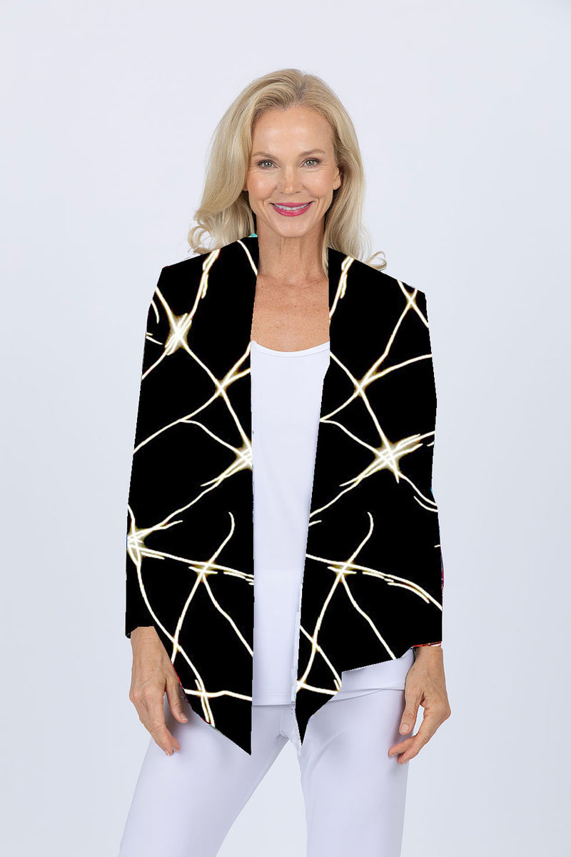 5064 Short Drape Cardi - Lightning