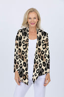 5064 Short Drape Cardi - Lynx