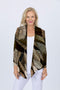 5064 Short Drape Cardi - Multi Leaves