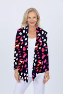 5064 Short Drape Cardi - Splash
