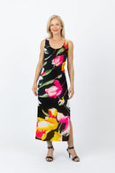 5096 Slim Singlet Dress - Flowers