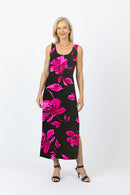 5096 Slim Singlet Dress - Pink Flower