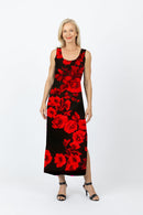 5096 Slim Singlet Dress - Red Rose