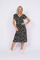 5172 Two Way Dress - Blk/Wht Spot