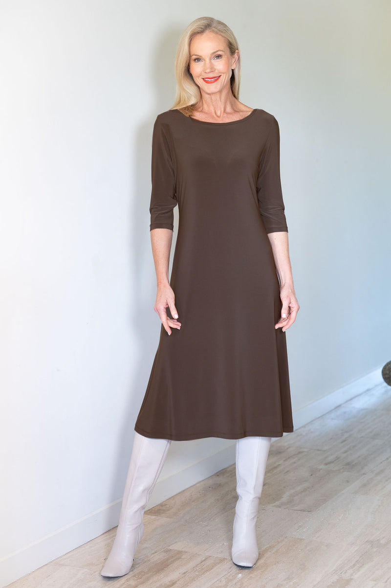 5191 3/4 Sleeve Two Way Dress - Moose