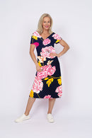 5172 Two Way Dress - Navy Flowers