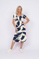 5172 Two Way Dress - Navy Swirl