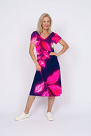 5172 Two Way Dress - Pink/Navy Lily