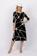 5191 3/4 Sleeve Two Way Dress - Lightning
