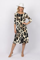 5191 3/4 Sleeve Two Way Dress - Lynx